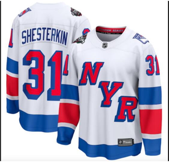 Men New York Rangers #31 Shesterkin white 2024 Hockey Stadium Series White Jersey->nfl hats->Sports Caps